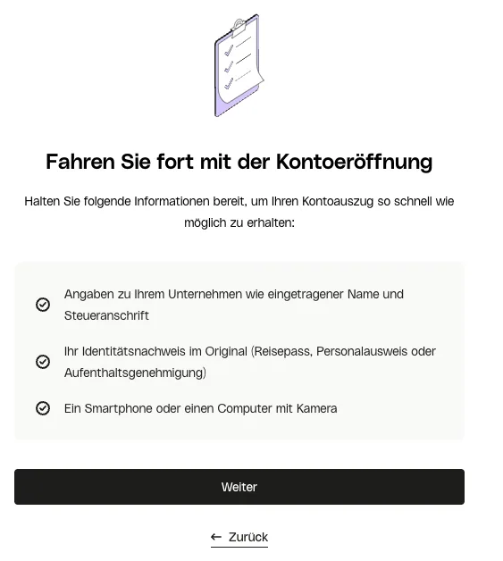 Qonto Sign-Up-Formular: Auswahl des passenden Kontotyps und Tarifs